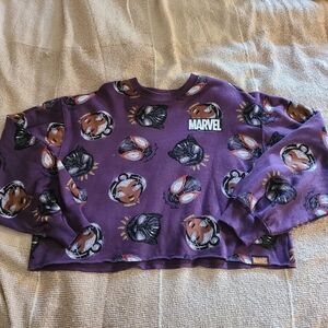 Marvel long sleeve crop top